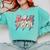 Baseball Mama Lightning Bolt Checkered Varsity Mother's Day Comfort Colors Sweatshirt Butter