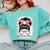 Baseball Mom Messy Bun Hair Player Mom Comfort Colors Sweatshirt Butter