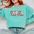 Baseball Mom With Pink Bow Comfort Colors Sweatshirt Butter