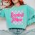 Baseball Mom And Pink Grid Sports Mother Mama Player Comfort Colors Sweatshirt Butter