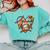Baseball Mom Valentine Leopard Heart Softball Mother's Day Comfort Colors Sweatshirt Butter