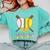 Bonus Mom Of Both Half Baseball Softball Ice Cream Drip Comfort Colors Sweatshirt Butter