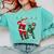 Christmas Santa Baseball Ugly Sweater Comfort Colors Sweatshirt Butter