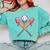 Dripping Pink Baseball Crossed Bats Summer Comfort Colors Sweatshirt Butter