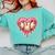 Melting Baseball Drip Heart Softball Player Lover Ice Cream Comfort Colors Sweatshirt Butter