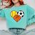 Mom Sports Heart Soccer Basketball Baseball Softball Comfort Colors Sweatshirt Butter