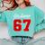 Number 67 Numbered Six Seven Baseball Jersey Style Team 67 Comfort Colors Sweatshirt Butter Number 67 Numbered Six Seven Baseball Jersey Style Team 67 Comfort Colors Sweatshirt Butter