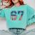 Number 67 USA Raglan Baseball Tee Comfort Colors Sweatshirt Butter