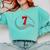 Number 7 Years Baseball 7TH Birthday Comfort Colors Sweatshirt Butter