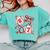 Six Seven Baseball Lover Sports Red Heart Bow Valentine Girl Comfort Colors Sweatshirt Butter