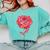 Sporty Rose Graphic With Baseball And Rugby Ball Petals Comfort Colors Sweatshirt Butter Sporty Rose Graphic With Baseball And Rugby Ball Petals Comfort Colors Sweatshirt Butter