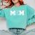 Women Baseball Mom Comfort Colors Sweatshirt Butter