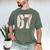 67 Baseball Six Seven 6 7 Meme 67 Men's Comfort Colors T-Shirt Moss