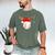 Baseball Christmas Reindeer Santa Hat Sports Player Xmas Men's Comfort Colors T-Shirt Moss