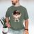 Baseball Dad Gnome For Baseball Lover With Winner Trophy Premium Tri-Blend Men's Comfort Colors T-Shirt Moss