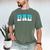 Baseball Dad Ice Cream Drip Happy Fathers Day Premium Men's Comfort Colors T-Shirt Moss