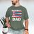 Baseball Dad For Men American Flag 4th Of July Fathers Day Premium Men's Comfort Colors T-Shirt Moss