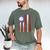 Baseball Dad USA American Flag Father's Day 4th Of July Premium Men's Comfort Colors T-Shirt Moss Baseball Dad USA American Flag Father's Day 4th Of July Premium Men's Comfort Colors T-Shirt Moss