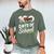 Baseball Dinosaur 100 Days Of School Kids Theme Men's Comfort Colors T-Shirt Moss