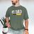 Baseball Player Dad Papa Number One Baseball Dad Fathers Day Raglan Baseball Tee Men's Comfort Colors T-Shirt Moss