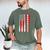 Baseball USA Flag Baseball Lover Baseball Dad Men's Comfort Colors T-Shirt Moss