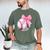 Cute Coquette Baseball Pink Bow Player & Fan Girls Men's Comfort Colors T-Shirt Moss