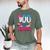 HUGvyn 100 Days Of School Baseball Ice Cream Teacher Student Men's Comfort Colors T-Shirt Moss HUGvyn 100 Days Of School Baseball Ice Cream Teacher Student Men's Comfort Colors T-Shirt Moss