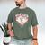 Kids Happy Easter Bunny Playing Baseball Boy Ice Cream Drip Men's Comfort Colors T-Shirt Moss