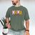 Leopard Baseball Softball Mama Bow Softball Baseball Mom Men's Comfort Colors T-Shirt Moss