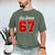 Number 67 Numbered Six Seven Baseball Jersey Style Team 67 Men's Comfort Colors T-Shirt Moss Number 67 Numbered Six Seven Baseball Jersey Style Team 67 Men's Comfort Colors T-Shirt Moss
