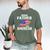 Proud Father And American Flag Baseball Dad Father Patriotic Men's Comfort Colors T-Shirt Moss