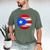 Puerto Rico Baseball Flag Boricua Beisbol Fan Gear Men's Comfort Colors T-Shirt Moss