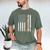 Retro Baseball Dad American Flag Father's Day 4th Of July Men's Comfort Colors T-Shirt Moss Retro Baseball Dad American Flag Father's Day 4th Of July Men's Comfort Colors T-Shirt Moss