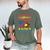 Softball Dad Like A Baseball Dad But With Bigger Balls Premium Men's Comfort Colors T-Shirt Moss