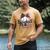 Baseball Dad American Flag Bow Sports Premium Men's Comfort Colors T-Shirt Mustard