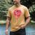 Sporty Rose Graphic With Baseball And Rugby Ball Petals Men's Comfort Colors T-Shirt Mustard