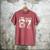 I Was 6 Now I'm 7 Year Old Birthday 67 Meme Baseball Bday Men's Comfort Colors T-Shirt Crimson