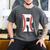 Baseball Alphabet Monogram Initial Letter R Men's Comfort Colors T-Shirt Pepper