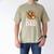 Baseball Dad Leopard Heart Colorful Men's Comfort Colors T-Shirt Khaki