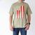 Baseball USA Flag Baseball Lover Baseball Dad Men's Comfort Colors T-Shirt Khaki