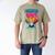 HUGvyn I Survived 100 Days Baseball Teacher Ice Cream Drip Men's Comfort Colors T-Shirt Khaki