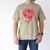 Sporty Rose Graphic With Baseball And Rugby Ball Petals Men's Comfort Colors T-Shirt Khaki