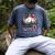 Baseball Dad American Flag Bow Sports Men's Comfort Colors T-Shirt Denim