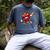 Valentines Day Baseball Dabbing Red Heart Love Boys Men's Comfort Colors T-Shirt Denim