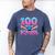 100 Days Of School Baseball Dripping Ice Cream 100th Day Men's Comfort Colors T-Shirt Blue Jean
