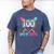 100 Days Of School Baseball Ice Cream Drip 100th Day School Men's Comfort Colors T-Shirt Blue Jean