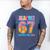 6 7 Mason Baseball Drip Number 67 Player Or 67th Birthday Men's Comfort Colors T-Shirt Blue Jean
