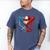 American Baseball Drip Graffiti Ball And Bat Men's Comfort Colors T-Shirt Blue Jean