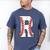Baseball Alphabet Monogram Initial Letter R Men's Comfort Colors T-Shirt Blue Jean
