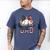 Baseball Dad American Flag Bow Sports Premium Men's Comfort Colors T-Shirt Blue Jean